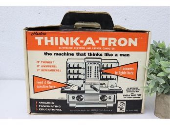 Vintage Hasbro Think-A-Tron Electronic Question And Answer Computer (toy) In Original Box