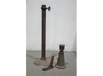 Grouping Of Vintage Cast Iron Industrial Objects