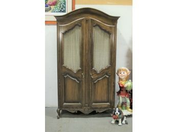 Good Quality Armoire With Wire Mess Doors And 3 Large Draws Inside