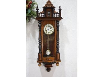 Vintage Adam Kawalek Clockmaker Regulator Pendulum Wall Clock