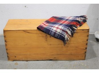 Antique Time Worn Farmhouse Pine Chest