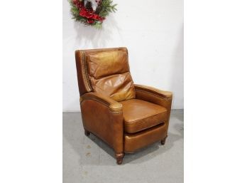 Butterscotch Leather Push Back Recliner