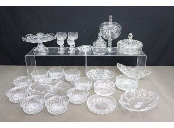 Shelf Lot Of Mixed Glass