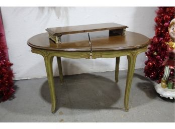 French Provincial Extendable Oval Dining Table (1 Leaf)