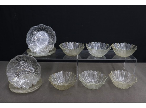 Group Lot Of Vintage Lily Pons Clear By Indiana Glass Plates And Bowls