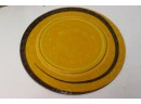 Double Swirl Bi-color Round Glass Platter