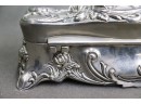Art Nouveau Style Embossed Metal Dresser Box