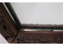 Antique Elaborately Carved Wood Frame With Mirror