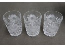Group Of 5 Cut And Frosted Flower Rocks Glasses