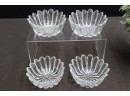 MCM Group Lot Of 4 Blenko Scalloped Petals Glass Bowls