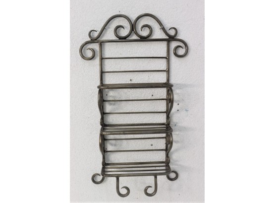 Scrolled Wrought Iron  Kitchen Spice/Wall Rack