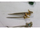 Group Lot Of Mid-Century Modern Cocktail Forks - Mother Of Pearl, Green Onyx, Wood, Etc