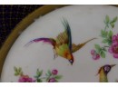 Vintage Gold Rim Schumann Arzberg Pheasant & Flower Reticulated Dinner Plate