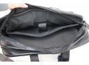 Bruno Magli Caramel Leather Folio Briefcase AND Black Multi-Pocket/Laptop Shoulder Bag