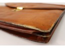 Bruno Magli Caramel Leather Folio Briefcase AND Black Multi-Pocket/Laptop Shoulder Bag