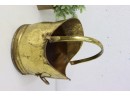 Vintage Brass Coal Ash Tar Hopper Bucket