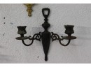 Group Lot Of Brass Wall Sconce Candelabras