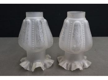 Frosted Pressed And Etched Ruffle Top Shades