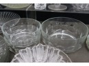 Group Lot Of Glass Tableware & Tabletop Accessories - Plates, Bowls, Vases, Trays, Salt & Pepper Sets And More