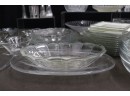 Group Lot Of Glass Tableware & Tabletop Accessories - Plates, Bowls, Vases, Trays, Salt & Pepper Sets And More