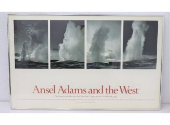 Framed 1979 Ansel Adams At MoMA Exhibition Poster