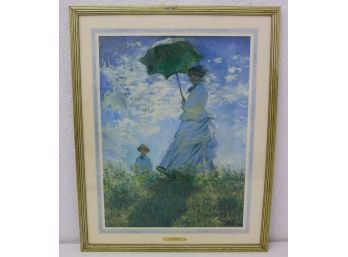 Framed Decorative Print Of Claude Monet's 'woman With Parasol'