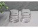 Two Spiral Ripples Thick Glass Tumblers