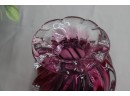Cranberry & Amethyst Glass Vase By Josef Hospodka