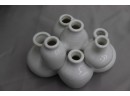The Haldon Group Multi-Bud Vase White Pottery-Vintage