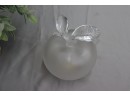 A Lalique Frosted Glass Grand  Apple Perfume Bottle, Post 1945. Marks: Lalique, France