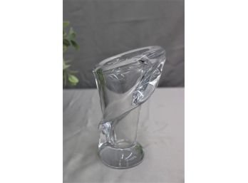 Vannes Of France Calla Lily Clear Crystal Glass Vase Made In France