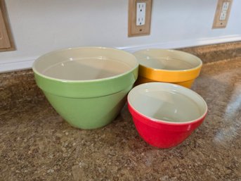 Crate & Barrel Nesting Bowls Set Of 3