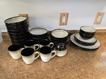 Sango Nova Black Dinnerware Set - 31 Pieces