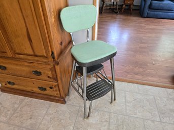 Ames Maid Vintage Mid-century Retro MCM 1950s Step Stool Chair - Green