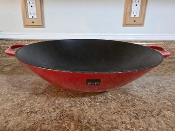 Salt & Pepper Brand Enameled Cast Iron Wok