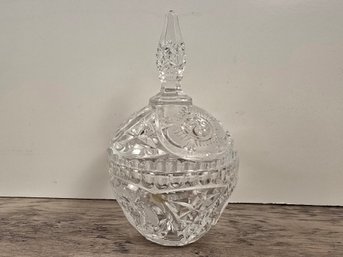 German Leaded Crystal Lidded Candy Dish - Small