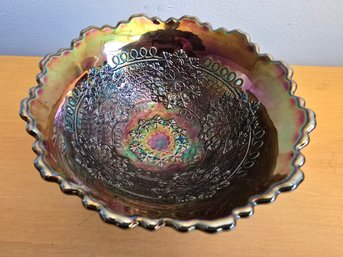 Fenton Carnival Glass Small Footed Bowl