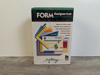 Softkey Keyform Designer Plus For Windows 3.0 DOS Sealed Vintage Software 3 1/2' And 5 1/2' High Density Disks