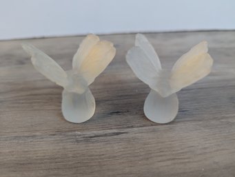 2 Goebel Butterflies - Small 24% Lead Crystal Chipped