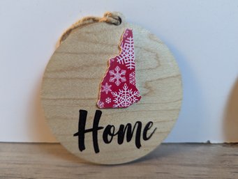 Christmas Holiday Ornament New Hampshire, Wood