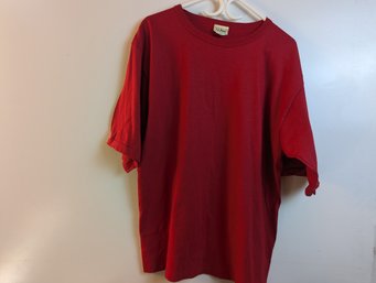 LL Bean Single Stitch Red Shirt Size Large