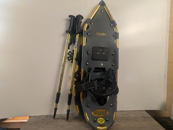 Snowshoes - Thunder Bay Elite With Poles And A Worn Bag