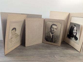 3 Black And White Cabinet Card Photographs Antique Zamsky Studios Pennsylvania Lorstan Thomas Fine Portraits