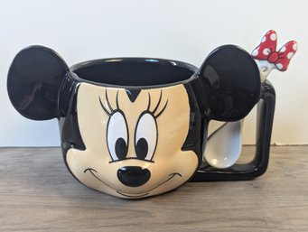 Disney Parks Minnie Mug With Spoon