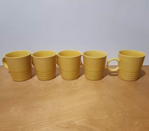 Mikasa Terra Stone CN209 Saffron Mugs - Le Creuset Look-Alike Yellow Cups