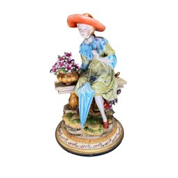 Hand-painted Porcelain Lady Figurine