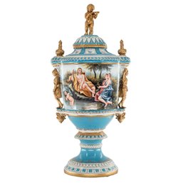 Porcelain Lady Handle Urn