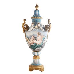 Gorgeous Rococo Style Hand-painted Mythological Porcelain Vase