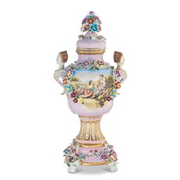 Pink Treasure: Hand-Painted Vase With Detailed Florals