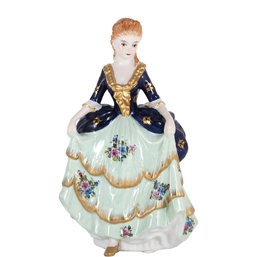 Woman With Flowers Porcelain Figure